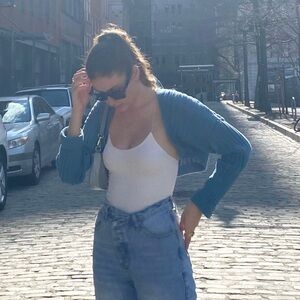 Urban Outfitters Teal Ribbed bolero